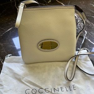 All leather, white crossbody bag